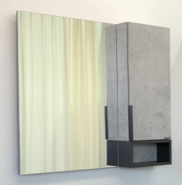 Comforty Зеркало Франкфурт 90 см бетон светлый 00-00006504